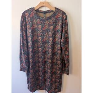 Prinstory Floral Print Long Sleeve Dress